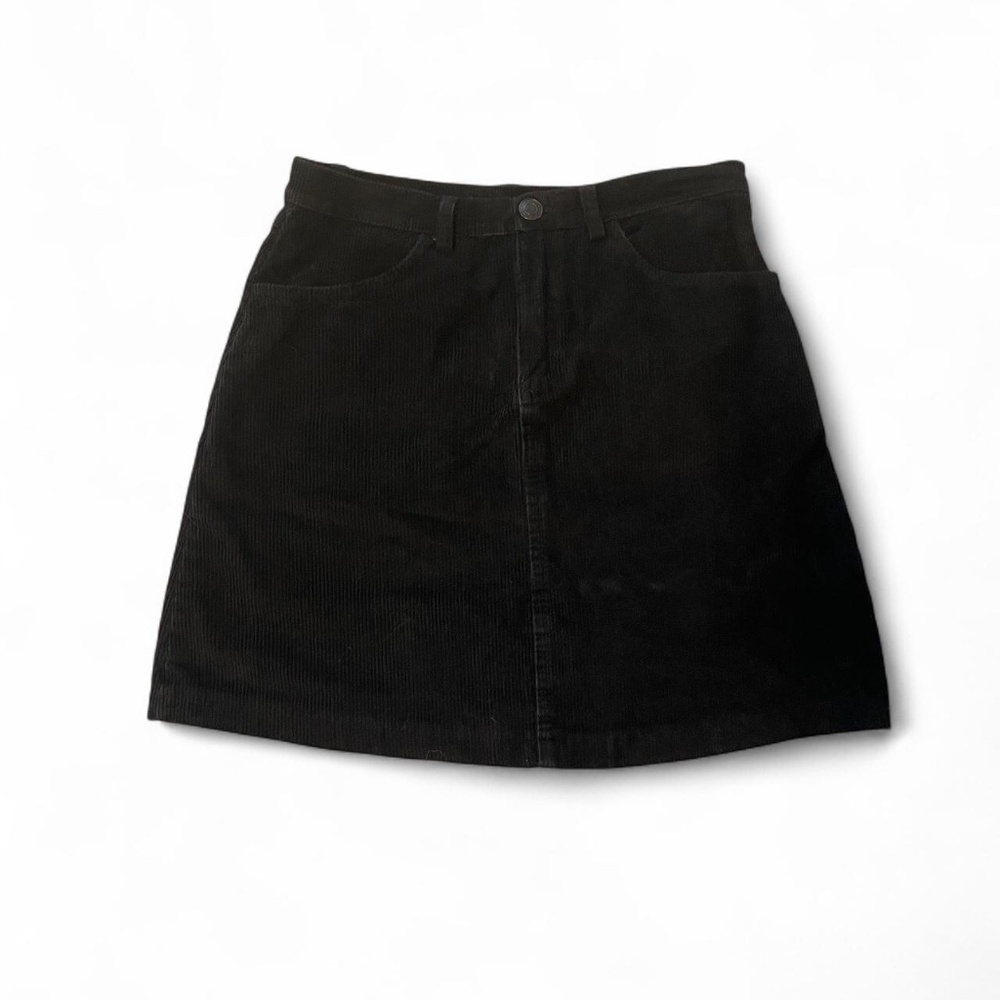 Brandy Melville Black Corduroy Skirt